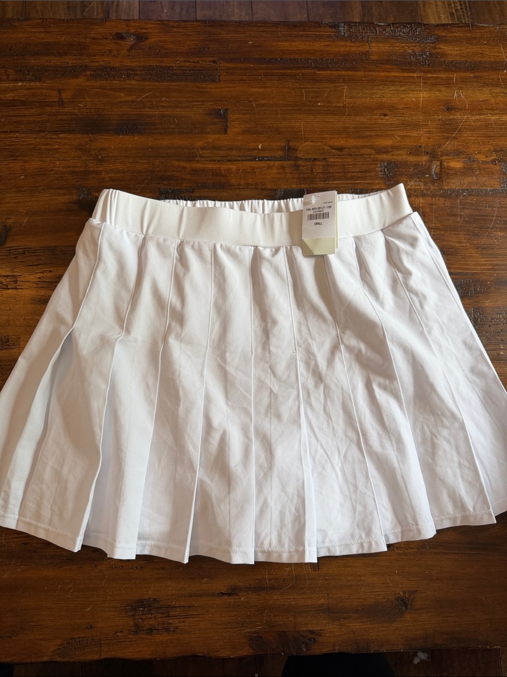 Abercrombie & Fitch White Pleated Mini Skirt